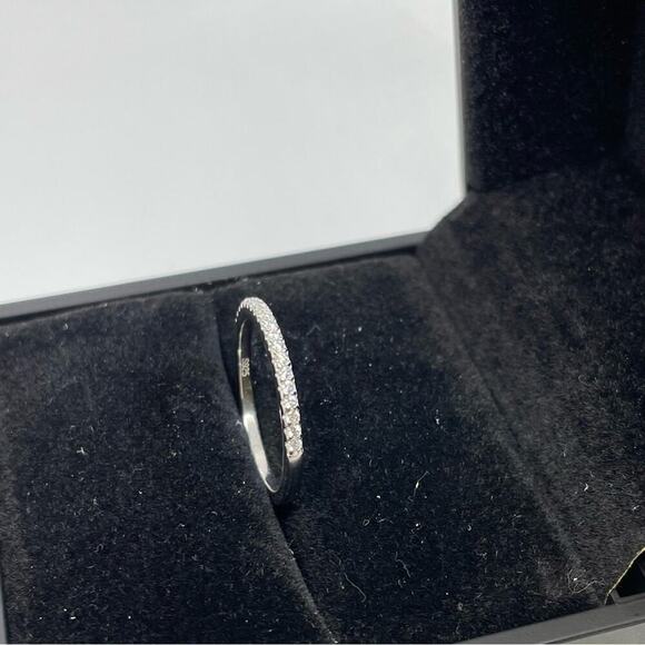 Moissanite Diamond Wedding Band Anniversary Ring GRA Certified Size 7 - Picture 7 of 7